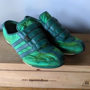 Emerald Adidas tennis shoes w/Velcro straps